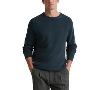 Rundhalspullover MARC O'POLO, Damen, Gr. M, schwarz navy, Strick, Obermaterial: 71% Baumwolle, 19% Schurwolle, 10% Polyamid, regular fit normal, Rundhals, Bündchen, Pullover Rundhalspullover (65308406