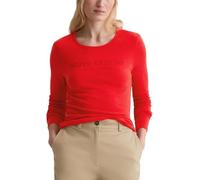 Langarmshirt MARC O'POLO "aus Slub Jersey", Damen, Gr. XXL, bright rot, Obermaterial: 100% Baumwolle, unifarben, Basic, regular fit, Rundhals, normaler Saum, Shirts Langarmshirt (56453612-XXL) bright