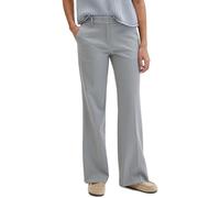 Stretch-Hose MARC O'POLO "MARTHE Flared", Damen, Gr. 42, N-Gr, grau horizon, Web, Obermaterial: 58% Baumwolle, 32% Modal, 7% Polyester, 3% Elasthan, ausgestellt lang, Hosen, Model MARTHE flared fit, s