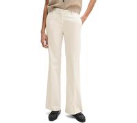 Stretch-Hose MARC O'POLO "MARTHE Flared", Damen, Gr. 44, N-Gr, weiß cotton, Web, Obermaterial: 58% Baumwolle, 32% Modal, 7% Polyester, 3% Elasthan, ausgestellt lang, Hosen, Model MARTHE flared fit, su