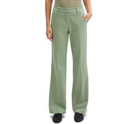 Chinohose MARC O'POLO "aus Superstretch-Twill", Damen, Gr. 44, Normalgrößen, fresh sage, Twill, Obermaterial: 58% Baumwolle, 32% Modal, 7% Polyester, 3% Elasthan, unifarben, ausgestellt lang, Hosen Ch