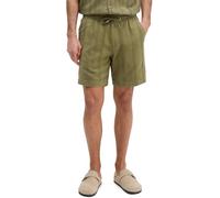 Shorts MARC O'POLO "mit Jacquard-Struktur-Mix", Herren, Gr. 33, Normalgrößen, fresh seaweed, Obermaterial: 100% Baumwolle, unifarben, regular fit normal, Hosen Shorts (60641450-33) fresh seaweed