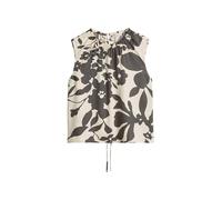 Blusentop MARC O'POLO "aus LENZING™ ECOVERO™", Damen, Gr. 38, dunkelgrau, Obermaterial: 100% Viskose, bedruckt, regular fit normal, Rückenausschnitt, Blusen Blusentop (24244165-38) dunkelgrau