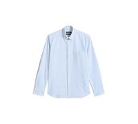 Langarmhemd MARC O'POLO "aus gestreifter Bio-Baumwolle", Herren, Gr. XXL, Normalgrößen, bunt (dunkelblau), Obermaterial: 100% Baumwolle, gestreift, regular fit normal, Doppelmanschette, Hemden (960814
