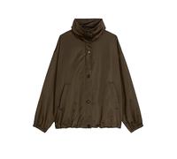 Outdoorjacke MARC O'POLO "aus recyceltem Shiny-Polyester-Twill", Damen, Gr. 34, mossy earth, Obermaterial: 100% Polyester, unifarben, loose fit, Rippbündchen, Jacken Outdoorjacke (30652254-34) mossy e