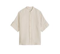 Kurzarmbluse MARC O'POLO "aus TENCEL™ Modal", Damen, Gr. 38, grau silk, Obermaterial: 82% Modal, 18% Polyamid, unifarben, regular fit normal, Umschlagbund, Blusen (64956068-38) grau silk