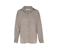 Langarmbluse MARC O'POLO "aus Crinkle-Viskose-Mix", Damen, Gr. 34, medium braun, Obermaterial: 83% Viskose, 17% Polyamid, gestreift, loose fit normal, Manschette, Blusen (29792463-34) medium braun