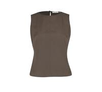 Blusentop MARC O'POLO "aus Popeline-Stretch", Damen, Gr. 38, mossy earth, Obermaterial: 60% Baumwolle, 38% Polyester, 2% Elasthan, unifarben, regular fit normal, U-Boot-Ausschnitt, Blusen Blusentop (4