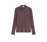 Blusenshirt MARC O'POLO "aus LENZING™ ECOVERO™", Damen, Gr. S, dunkelrot, Obermaterial: 95% Viskose, 5% Elasthan, unifarben, skinny fit, Manschette, Shirts Blusenshirt (32541904-S) dunkelrot