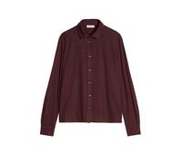 Langarmbluse MARC O'POLO "aus hochwertigem Material-Mix", Damen, Gr. XS, schwarz cherry, Obermaterial: 67% Lyocell, 33% Baumwolle, unifarben, oversize normal, Manschette, Blusen (71975447-XS) schwarz