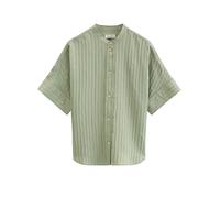 Kurzarmbluse MARC O'POLO "aus TENCEL™ Modal", Damen, Gr. 36, fresh sage, Obermaterial: 82% Modal, 18% Polyamid, unifarben, regular fit normal, Umschlagbund, Blusen (67108514-36) fresh sage