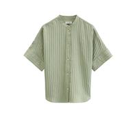 Kurzarmbluse MARC O'POLO "aus TENCEL™ Modal", Damen, Gr. 38, fresh sage, Obermaterial: 82% Modal, 18% Polyamid, unifarben, regular fit normal, Umschlagbund, Blusen (67108514-38) fresh sage