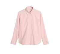 Langarmbluse MARC O'POLO "aus Premium-Baumwoll-Popeline", Damen, Gr. 42, medium pink, Obermaterial: 100% Baumwolle, gestreift, oversize normal, Manschette, Blusen (86645156-42) medium pink