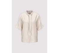Schluppenbluse MARC O'POLO, Damen, Gr. 42, grau silk, Web, Obermaterial: 83% Viskose, 17% Polyamid, regular fit normal, Blusen Schluppenbluse, Crinkle, regular aus Viskose-Mix (10499145-42) grau silk