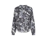Langarmbluse MARC O'POLO "aus TENCEL™ Lyocell", Damen, Gr. 34, dunkelgrau, Obermaterial: 100% Lyocell, bedruckt, regular fit normal, V-Ausschnitt, Manschette, Blusen (60892527-34) dunkelgrau