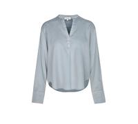Langarmbluse MARC O'POLO, Damen, Gr. 36, grau horizon, Web, Obermaterial: 100% Baumwolle, loose fit, 1-Knopf-Manschette, Blusen, loose aus Baumwoll-Satin (87940744-36) grau horizon
