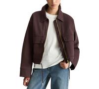 Outdoorjacke MARC O'POLO DENIM "mit abnehmbarem Teddykragen", Damen, Gr. XL, braun (espresso braun), Obermaterial: 98% Baumwolle, 2% Elasthan. Futter: 100% Polyester, unifarben, regular fit, Manschett