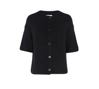 Cardigan MARC O'POLO "aus Heavy Weight Cotton", Damen, Gr. M, blau (deep night blau), Obermaterial: 100% Baumwolle, unifarben, casual, loose fit, Rundhals, Kurzarm, Strickjacken (29738553-M) deep nigh