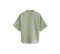 Kurzarmbluse MARC O'POLO "aus TENCEL™ Modal", Damen, Gr. 40, fresh sage, Obermaterial: 82% Modal, 18% Polyamid, unifarben, regular fit normal, Umschlagbund, Blusen (67108514-40) fresh sage