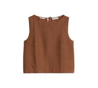 Marc OPolo Casual - Ärmellose Leinenbluse regular Burnt Brown - Gr. - 36
