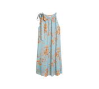 Minikleid MARC O'POLO "aus bedrucktem Baumwoll-Voile", Damen, Gr. 34, Normalgrößen, blau (medium orange), Obermaterial: 100% Baumwolle. Futter: 100% Modal, bedruckt, loose fit ca. Mitte Knie, Rundhals