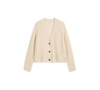 Marc OPolo Casual - Ajour-Cardigan oversize aus Schurwolle beige - Gr. - XS