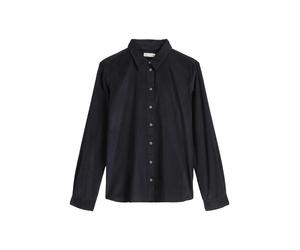 Marc OPolo Casual - Feincord-Langarm-Bluse regular schwarz - Gr. - 36