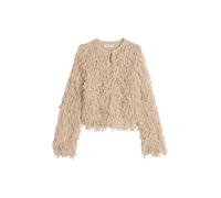 Marc OPolo Casual - Fransen-Cardigan cropped Light Stone Melange - Gr. - XS