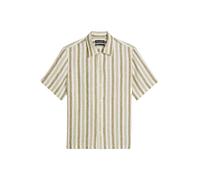 Marc OPolo Casual - Gestreiftes Kurzarmhemd grün - Gr. - M