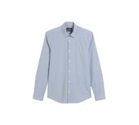 Langarmhemd MARC O'POLO "mit garngefärbtem Streifenmuster", Herren, Gr. XXL, Normalgrößen, dunkelblau, Obermaterial: 100% Baumwolle, gestreift, regular fit normal, Doppelmanschette, Hemden (74797367-X