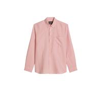 Langarmhemd MARC O'POLO "aus Leinen und Bio-Baumwolle", Herren, Gr. XL, Normalgrößen, rose mauve, Obermaterial: 50% Leinen, 50% Baumwolle, unifarben, regular fit normal, Doppelmanschette, Hemden (9931