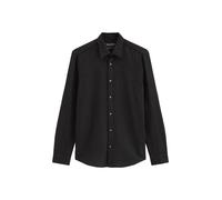 Langarmhemd MARC O'POLO "shaped aus Bio-Baumwolle mit TENCEL Lyocell", Herren, Gr. M, N-Gr, schwarz, Web, Obermaterial: 100% Baumwolle, normal, 2-Knopf-Manschette, Hemden (32249501-M) schwarz