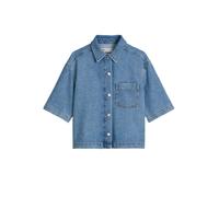 Marc OPolo Casual - Jeansbluse Relaxed aus Lyocell-Leinen-Baumwolle-Mix blau - Gr. - M