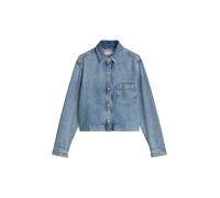 Langarmbluse MARC O'POLO "aus Lyocell-Leinen-Baumwolle-Mix", Damen, Gr. XXL, light blau, Obermaterial: 61% Lyocell, 20% Leinen, 19% Baumwolle, unifarben, relaxed fit normal, Manschette, Blusen (985849