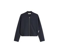 Jackenblazer MARC O'POLO "aus Interlock-Qualität", Damen, Gr. XS, martime blau, Obermaterial: 78% Baumwolle, 18% Polyester, 4% Elasthan, unifarben, relaxed fit normal, normaler Saum, Blazer (88722762-
