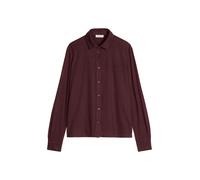 Langarmbluse MARC O'POLO "aus hochwertigem Material-Mix", Damen, Gr. L, schwarz cherry, Obermaterial: 67% Lyocell, 33% Baumwolle, unifarben, oversize normal, Manschette, Blusen (71975447-L) schwarz ch