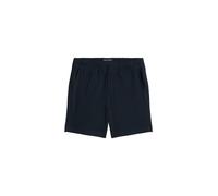 Shorts MARC O'POLO "mit feiner Waffel-Struktur", Herren, Gr. M, Normalgrößen, blau (schwarz navy), Obermaterial: 100% Baumwolle, unifarben, regular fit kurz, Hosen Shorts (44176424-M) schwarz navy