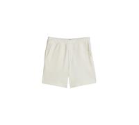 Shorts MARC O'POLO "mit feiner Waffel-Struktur", Herren, Gr. XL, Normalgrößen, weiß (silky weiß), Obermaterial: 100% Baumwolle, unifarben, regular fit kurz, Hosen Shorts (91021708-XL) silky weiß