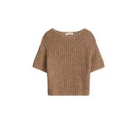 Marc OPolo Casual - Kurzarm-Strickpullover boxy Burnt Brown - Gr. - XS
