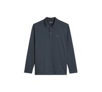 Langarm-Poloshirt MARC O'POLO "aus schwerem Bio-Baumwoll-Jersey", Herren, Gr. S, peppercorn grau, Obermaterial: 100% Baumwolle, unifarben, relaxed fit, elastischer Bund, Shirts (13436645-S) peppercorn