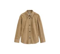 Marc OPolo Casual - Leder-Overshirt regular Earthy Taupe - Gr. - 38
