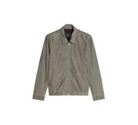 Lederjacke MARC O'POLO "aus weichem Velours-Ziegenleder", Herren, Gr. 48, grau (graphite dust), Obermaterial: 100% Leder. Futter: 100% Polyester, unifarben, regular fit, Manschette, Jacken (56040405-4