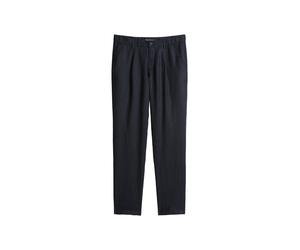 Marc OPolo Casual - Leinenhose Model Osby Jogger pleats Dark Navy - Gr. - 32