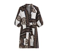 Marc OPolo Casual - Leinenkleid mir Print-Muster braun/schwarz - Gr. - 34