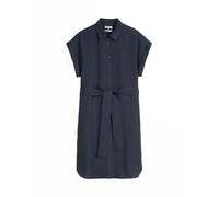 Marc OPolo Casual - Leinenkleid relaxed mit Taillengürtel blau - Gr. - 34