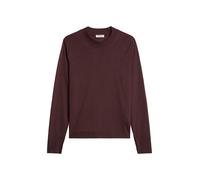 Langarmshirt MARC O'POLO "aus TENCEL™ Lyocell-Baumwolle-Mix", Damen, Gr. S, braun (schwarz cherry), Obermaterial: 67% Lyocell, 33% Baumwolle, unifarben, Basic, loose fit, Rundhals, normaler Saum, Shir