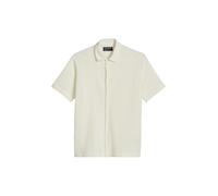 Kurzarmhemd MARC O'POLO "mit feiner Waffel-Struktur", Herren, Gr. S, Normalgrößen, silky weiß, Obermaterial: 100% Baumwolle, unifarben, regular fit normal, Hemden (28716832-S) silky weiß