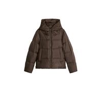 Marc O'Polo Regular Fit Daunenjacke mit Label-Patch in Dunkelbraun, Größe 42