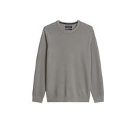 Rundhalspullover MARC O'POLO "aus Bio-Baumwoll-Piqué", Herren, Gr. 3XL, grau (graphite dust), Obermaterial: 100% Baumwolle, unifarben, Rundhals, Pullover Rundhalspullover (90679953-XXXL) graphite dust