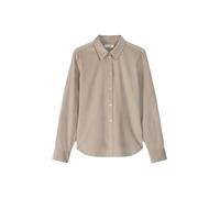 Marc OPolo Casual - Samtbluse aus Bio-Baumwoll-Viskose-Mix beige - Gr. - 38